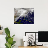 Poster Vue satellite d'une tempête d'hiver massive (Bureau à domicile)