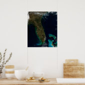 Poster Vue Satellite Sur La Floride. (Cuisine)