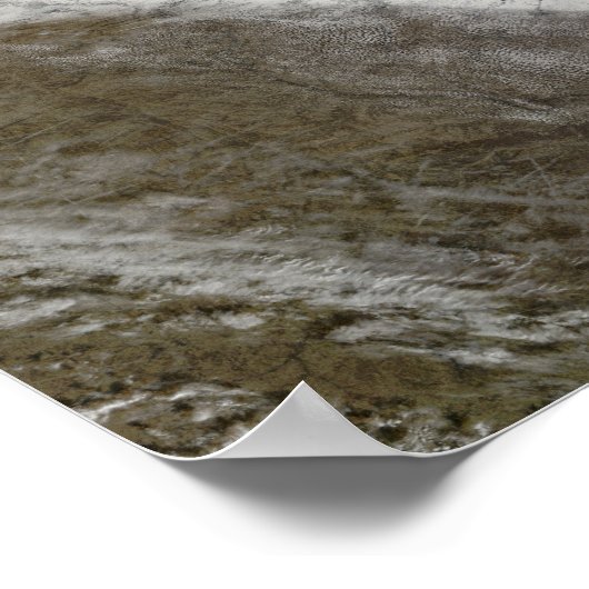 Poster Vue satellite sur la neige et le froid (Coin)