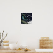 Poster Vue satellite sur les îles Bahama (Cuisine)