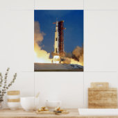 Poster Vue sol de la mission spatiale de la lune (Cuisine)