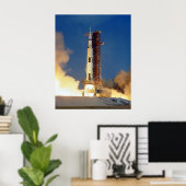 Poster Vue sol de la mission spatiale de la lune (Bureau à domicile)