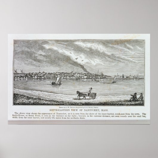 Poster Vue sud-est de Nantucket (Devant)