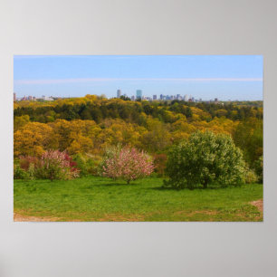 Poster Vue sur Boston de Peter's Hill, Arnold Arboretum