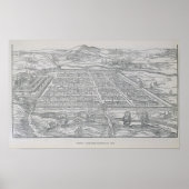 Poster Vue sur Cusco, depuis Ramusio, pub. 1556 (Devant)