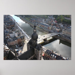 Poster Vue sur Dinant et la Meuse, Belgique
