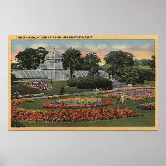Poster Vue sur Golden Gate Park & Conservatory (Devant)