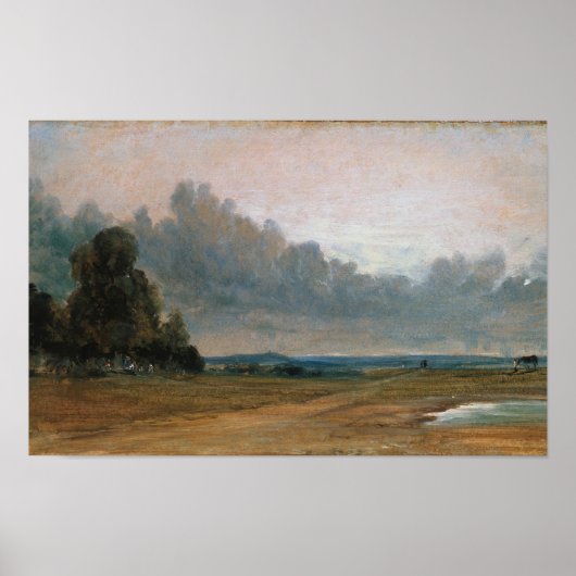 Poster Vue sur Hampstead Heath - John Constable (Devant)