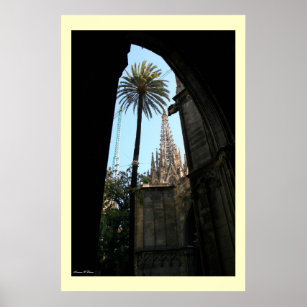 Poster Vue sur la cathédrale de Gaudi