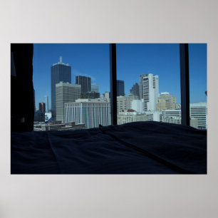 Poster Vue sur la chambre de Dallas Skyline, Texas