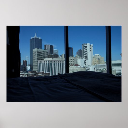 Poster Vue sur la chambre de Dallas Skyline, Texas (Devant)