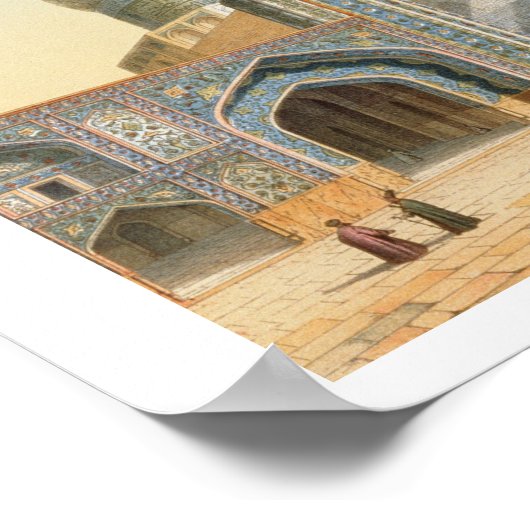 Poster Vue sur la cour du Mesdjid-i-Shah, Isfah (Coin)