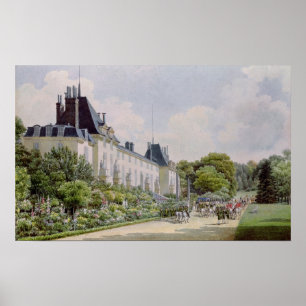 Poster Vue sur la façade du jardin du château