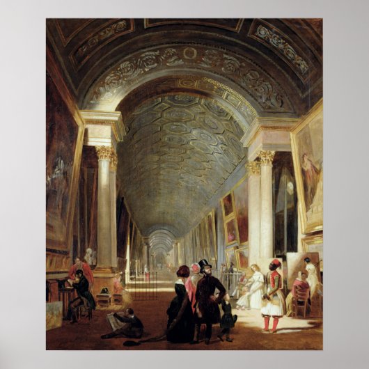 Poster Vue sur la Grande Galerie du Louvre, 1841 (Devant)