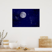 Poster Vue sur la lune (Cuisine)