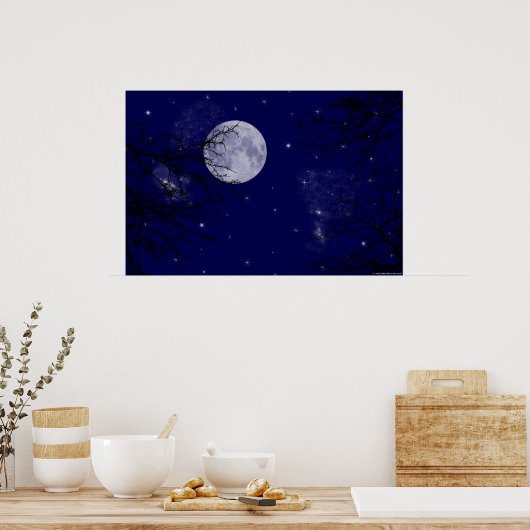 Poster Vue sur la lune (Cuisine)