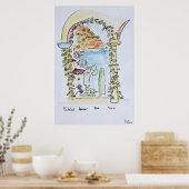 Poster Vue sur la Méditerranée | Eze, France (Cuisine)