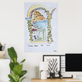 Poster Vue sur la Méditerranée | Eze, France (Bureau à domicile)