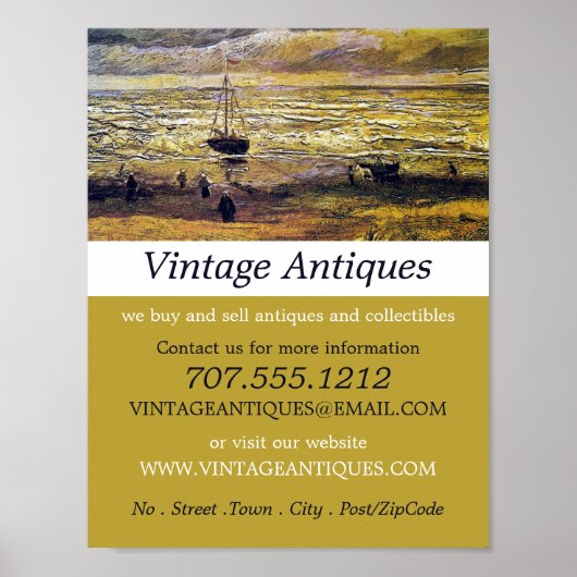 Poster Vue Sur La Mer À Scheveningen, Boutique Antique (Devant)