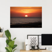 Poster Vue sur la mer - coucher de soleil (Bureau à domicile)