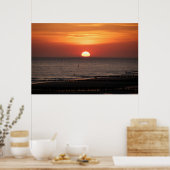 Poster Vue sur la mer - coucher de soleil (Cuisine)