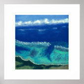 Poster Vue sur la mer d'Okinawa (Carré zen) (Devant)