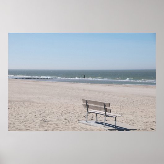 Poster Vue sur la mer - plage (Devant)