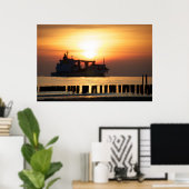 Poster Vue sur la mer - salutations de la mer (Bureau à domicile)