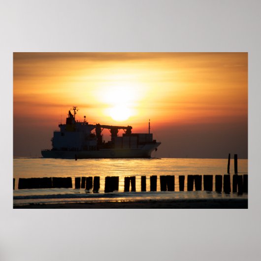 Poster Vue sur la mer - salutations de la mer (Devant)