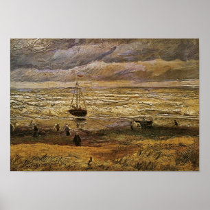 Poster Vue sur la mer, Scheveningen Van Gogh Fine Art