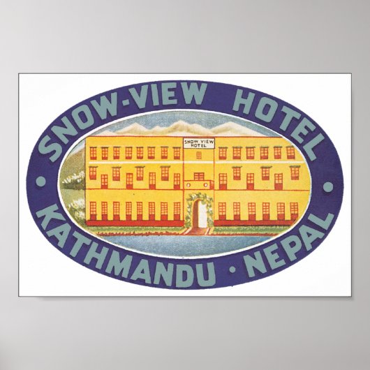 Poster Vue sur la neige Hotel Kathmandu Nepal (Devant)