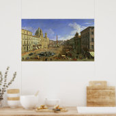 Poster Vue sur la Piazza Navona, Rome (Cuisine)
