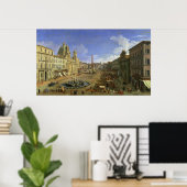 Poster Vue sur la Piazza Navona, Rome (Bureau à domicile)