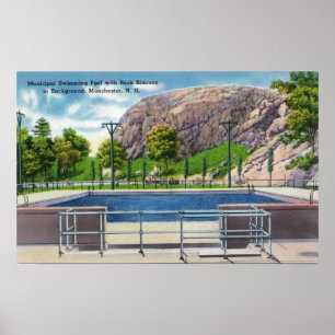 Poster Vue sur la piscine municipale de Rock Rimmon