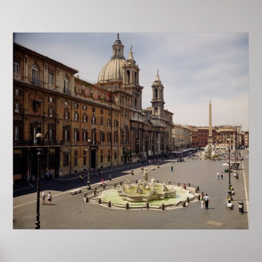 Poster Vue sur la place (Devant)