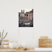 Poster Vue sur la Place d'Espagne ou Scalinata (Cuisine)