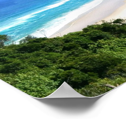 Poster Vue sur la plage de Byron Bay (Coin)