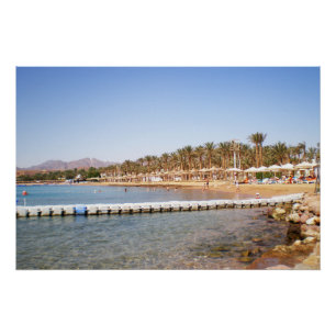 Poster Vue sur la plage de sable Terrazzina