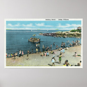 Poster Vue sur la plage de Salem Willows