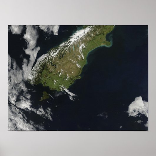 Poster Vue sur la plus grande partie de l'île sud de Nouv (Devant)