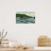 Poster Vue sur la rivière Chenango et le barrage (Cuisine)