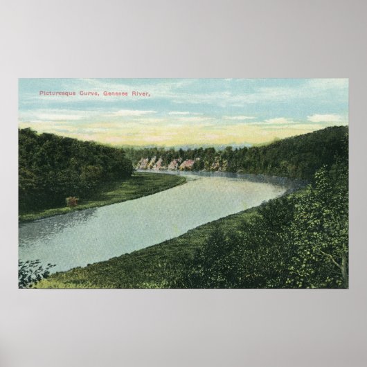 Poster Vue sur la rivière Genesee (Devant)