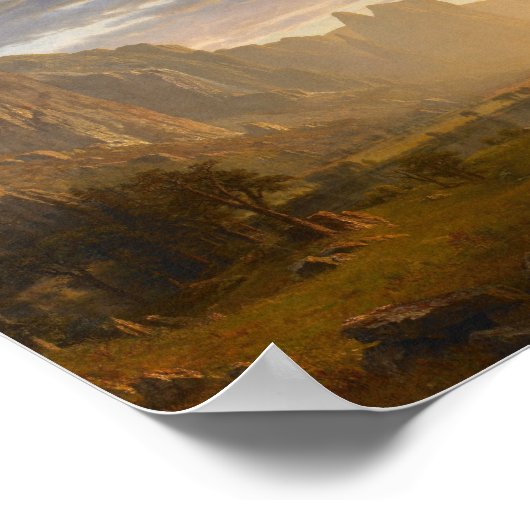 Poster Vue sur la vallée de Yosemite | Albert Bierstadt (Coin)