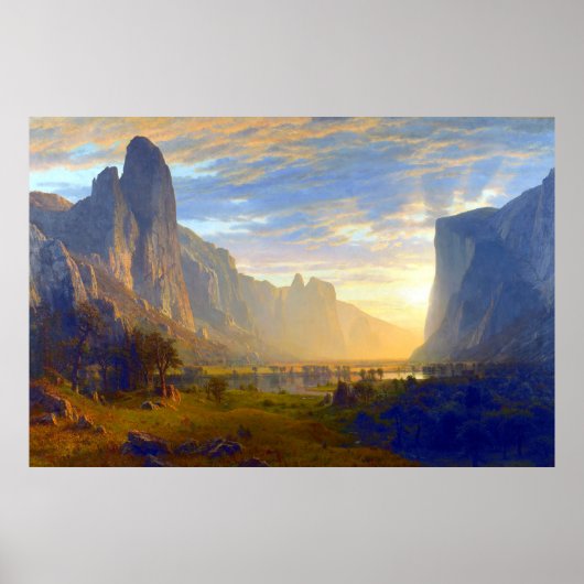 Poster Vue sur la vallée de Yosemite Albert Bierstadt 186 (Devant)