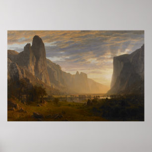 Poster Vue sur la vallée de Yosemite, Californie