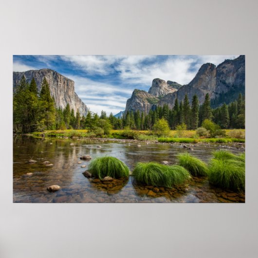 Poster Vue sur la vallée du parc national Yosemite (Devant)