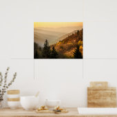 Poster Vue sur la vallée Oconaluftee | Caroline du Nord (Cuisine)