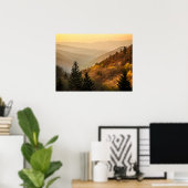Poster Vue sur la vallée Oconaluftee | Caroline du Nord (Bureau à domicile)