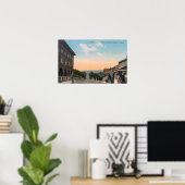 Poster Vue sur la ville depuis la plageBalnéaire, OU (Bureau à domicile)