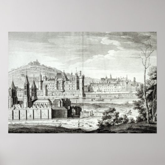 Poster Vue sur l'abbaye de Saint-Germain-des-Prés (Devant)